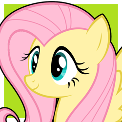 Size: 600x600 | Tagged: safe, artist:dozeu, fluttershy, pegasus, pony, bust, pixiv, portrait, solo