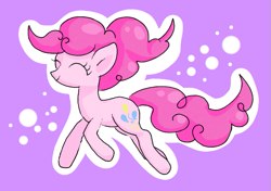 Size: 739x521 | Tagged: safe, artist:yokkishai, pinkie pie, earth pony, pony, female, mare, pink coat, pink mane, simple background, solo