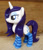 Size: 926x1068 | Tagged: safe, artist:lostinthetrees, rarity, pony, unicorn, clothes, craft, figure, sculpture, socks, solo, striped socks, wet, wet mane, wet mane rarity