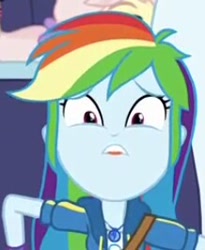 Size: 218x266 | Tagged: safe, derpibooru import, screencap, rainbow dash, better together, equestria girls, rollercoaster of friendship, cropped, faic, geode of super speed, geode of super strength, magical geodes, rainbow dash is best facemaker, screaming, solo, stop the ride