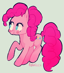 Size: 569x652 | Tagged: safe, artist:foxtribe, pinkie pie, earth pony, pony, female, mare, pink coat, pink mane, simple background, solo