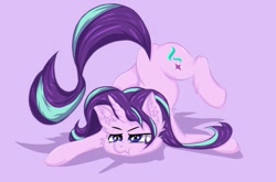 Size: 1024x674 | Tagged: safe, artist:rurihal, starlight glimmer, pony, unicorn, solo, tripped