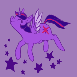 Size: 1000x1000 | Tagged: safe, artist:redmoonrogue, derpibooru import, twilight sparkle, twilight sparkle (alicorn), alicorn, pony, eyes closed, female, mare, solo