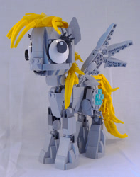 Size: 789x1000 | Tagged: safe, artist:lingonkart, derpy hooves, pegasus, pony, female, irl, lego, mare, photo, solo, toy