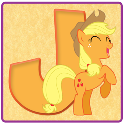 Size: 600x600 | Tagged: safe, artist:doctorxfizzle, applejack, earth pony, pony, eyes closed, jack, pun, rearing, slot machine, solo