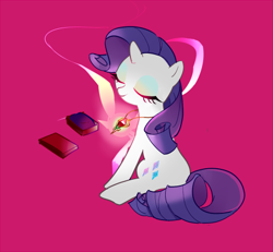 Size: 450x415 | Tagged: safe, artist:pan, rarity, pony, unicorn, female, horn, mare, pixiv, purple mane, solo, white coat