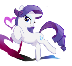 Size: 500x461 | Tagged: safe, artist:pan, rarity, pony, unicorn, female, horn, mare, pixiv, purple mane, solo, white coat