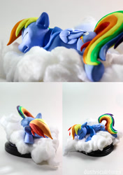 Size: 600x852 | Tagged: safe, artist:dustysculptures, derpibooru import, rainbow dash, cloud, irl, photo, sculpture, sleeping, solo