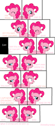 Size: 784x1792 | Tagged: safe, artist:pinkieparty0613, pinkie pie, earth pony, pony, comic, duality, female, mare, simple background, solo, white background