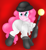 Size: 1550x1690 | Tagged: safe, artist:blackbewhite2k7, pinkie pie, earth pony, pony, a clockwork orange, alex delarge, cane, crossover, solo