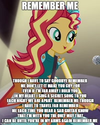 Size: 500x623 | Tagged: safe, edit, edited screencap, screencap, sunset shimmer, equestria girls, legend of everfree, coco (disney movie), solo, text