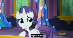 Size: 1600x830 | Tagged: safe, screencap, rarity, pony, unicorn, castle sweet castle, meme, youtube caption