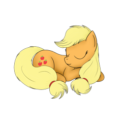 Size: 1500x1500 | Tagged: safe, artist:trickyhook, applejack, earth pony, pony, simple background, sleeping, solo