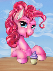 Size: 1200x1600 | Tagged: safe, artist:viwrastupr, pinkie pie, earth pony, pony, cupcake, female, mare, pink coat, pink mane, solo