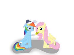 Size: 1024x768 | Tagged: source needed, safe, artist:raikuraikaze-chan, derpibooru import, fluttershy, rainbow dash, pegasus, pony, baseball cap, blowing, blushing, coach, commission, cute, female, flutterdash, hat, lesbian, puffy cheeks, rainbow dashs coaching whistle, shipping, shyabetes, sports, whistle, whistle necklace, wink