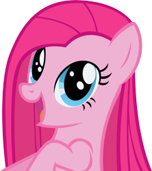 Size: 2090x2350 | Tagged: safe, artist:dtkraus, pinkie pie, earth pony, pony, cute, cuteamena, open mouth, pinkamena diane pie, simple background, smiling, solo, transparent, transparent background, vector