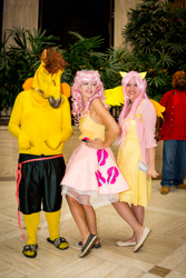 Size: 1333x2000 | Tagged: artist needed, safe, fluttershy, human, 2012, anime weekend atlanta, clothes, convention, cosplay, hoers mask, irl, irl human, photo, skirt