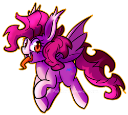 Size: 800x720 | Tagged: safe, artist:paleblank, pinkie pie, bat pony, pony, bat ponified, pinkiebat, race swap, simple background, solo, transparent background