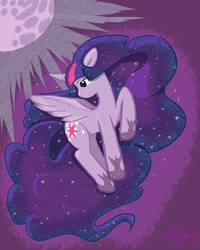 Size: 2880x3600 | Tagged: safe, artist:3mo-ame, derpibooru import, twilight sparkle, twilight sparkle (alicorn), alicorn, pony, alternate hairstyle, crying, female, mare, sad, solo