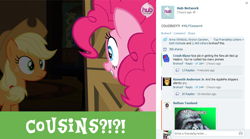 Size: 958x534 | Tagged: safe, screencap, applejack, pinkie pie, earth pony, pony, pinkie apple pie, facebook, hub logo, hub network, meme, ponyhoof, rustled my jimmies, the hub