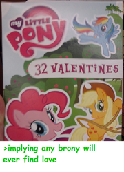 Size: 736x1024 | Tagged: safe, applejack, pinkie pie, earth pony, pony, greentext, meme, text, valentine