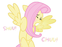 Size: 2048x1536 | Tagged: safe, artist:proponypal, fluttershy, pegasus, pony, eyes closed, fetish, floppy ears, gritted teeth, mucus, simple background, sneezing, sneezing fetish, snot, solo, spray, spread wings, transparent background