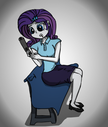 Size: 1776x2094 | Tagged: safe, artist:mindofnoodles, rarity, equestria girls, gun, solo