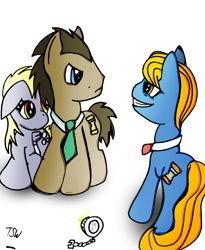 Size: 1626x1980 | Tagged: safe, artist:toxikku, derpy hooves, doctor whooves, perfect pace, pegasus, pony, female, mare, the master