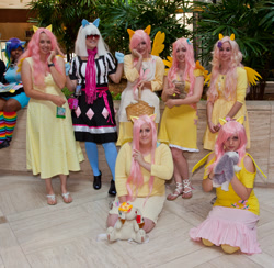 Size: 1600x1559 | Tagged: safe, artist:bip-bebop, fluttershy, photo finish, human, cosplay, irl, irl human, photo