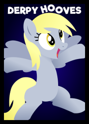 Size: 225x315 | Tagged: safe, artist:wingbeatpony, derpy hooves, .svg available, card game, one night in ponyville, solo, svg, text, vector