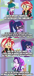 Size: 500x1121 | Tagged: safe, edit, edited screencap, screencap, juniper montage, sci-twi, starlight glimmer, sunset shimmer, twilight sparkle, equestria girls, mirror magic, spoiler:eqg specials, grif, imgflip, meme, red vs blue, rvb, sarge, simmons