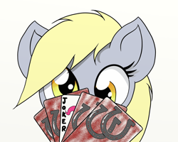 Size: 2500x2000 | Tagged: safe, artist:arcuswind, derpy hooves, pegasus, pony, female, joker, mare, playing card, solo
