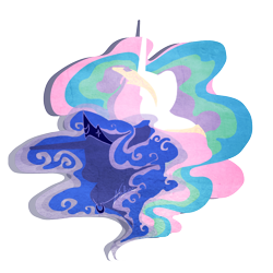 Size: 1200x1200 | Tagged: safe, artist:driiehl, princess celestia, princess luna, alicorn, pony, crown, female, horn, mare, siblings, sisters