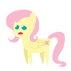 Size: 3000x3000 | Tagged: safe, artist:ladyanidraws, fluttershy, pegasus, pony, pointy ponies, simple background, solo, transparent background, vector