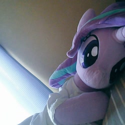 Size: 1024x1024 | Tagged: safe, artist:nekokevin, starlight glimmer, pony, unicorn, series:nekokevin's glimmy, clothes, dress, irl, looking at you, lying down, photo, plushie