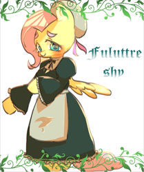 Size: 689x823 | Tagged: safe, artist:misocha, fluttershy, pegasus, pony, clothes, pixiv, solo