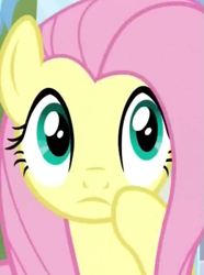 Size: 395x532 | Tagged: safe, screencap, fluttershy, pegasus, pony, female, mare, pink mane, solo, yellow coat