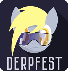 Size: 6200x6530 | Tagged: safe, artist:ducheved, derpy hooves, pegasus, pony, absurd resolution, derpfest, female, glasses, looking at you, mare