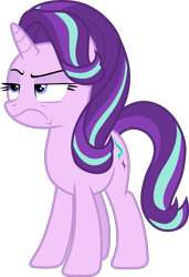 Size: 1679x2449 | Tagged: safe, artist:frownfactory, starlight glimmer, pony, unicorn, school raze, .svg available, angry, annoyed, female, frown, horn, mare, simple background, solo, starlight is not amused, svg, transparent background, unamused, vector