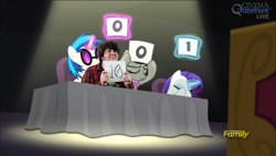 Size: 1280x720 | Tagged: safe, edit, dj pon-3, octavia melody, rarity, vinyl scratch, earth pony, pony, unicorn, bloom and gloom, anti drug games, jontron, jontron thread, music judges meme, vinyl and octavia are not impressed