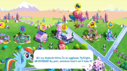 Size: 1334x750 | Tagged: safe, derpibooru import, rainbow dash, pegasus, pony, egghead, gameloft, magic mirror, solo