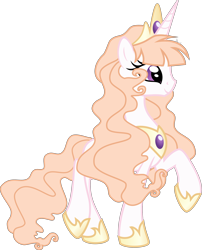 Size: 3000x3711 | Tagged: safe, artist:xebck, princess celestia, alicorn, pony, alternate hairstyle, female, high res, mare, simple background, solo, transparent background, vector, younger