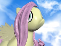 Size: 800x600 | Tagged: artist needed, safe, fluttershy, pegasus, pony, 3d, nightmare fuel, solo, wat