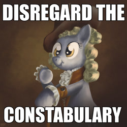 Size: 1200x1200 | Tagged: safe, artist:moe, edit, derpy hooves, pegasus, pony, epic derpy, female, fuck the police, image macro, joseph ducreux, mare, meme, parody, posh, scrunchy face, solo