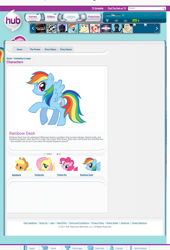 Size: 720x1056 | Tagged: safe, derpibooru import, applejack, pinkie pie, rainbow dash, earth pony, pegasus, pony, hubworld, the hub, website