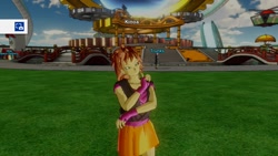 Size: 1200x675 | Tagged: safe, sunset shimmer, oc, create-a-character, dragon ball xenoverse, gaming