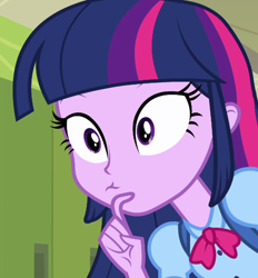 Size: 506x546 | Tagged: safe, derpibooru import, screencap, twilight sparkle, equestria girls, reaction image, solo