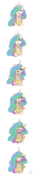 Size: 864x4320 | Tagged: safe, artist:onion-eyed-goat, princess celestia, alicorn, pony, comic, crying, happy, simple background, tears of joy, white background