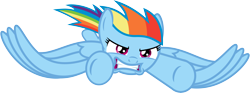 Size: 10720x4000 | Tagged: safe, artist:imageconstructor, derpibooru import, rainbow dash, pegasus, pony, absurd resolution, flying, glare, gritted teeth, simple background, solo, spread wings, svg, transparent background, vector, windswept mane