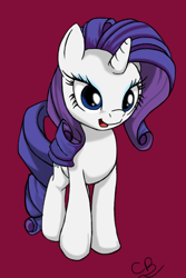 Size: 600x900 | Tagged: safe, artist:dawn-sparkle06, rarity, pony, unicorn, female, horn, mare, solo, white coat